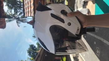 Product Review of KYT Galaxy Flat R Solid White I Flat Visor Iridium I Spoiler - Helm Half Face Motorcycle from V**! 2