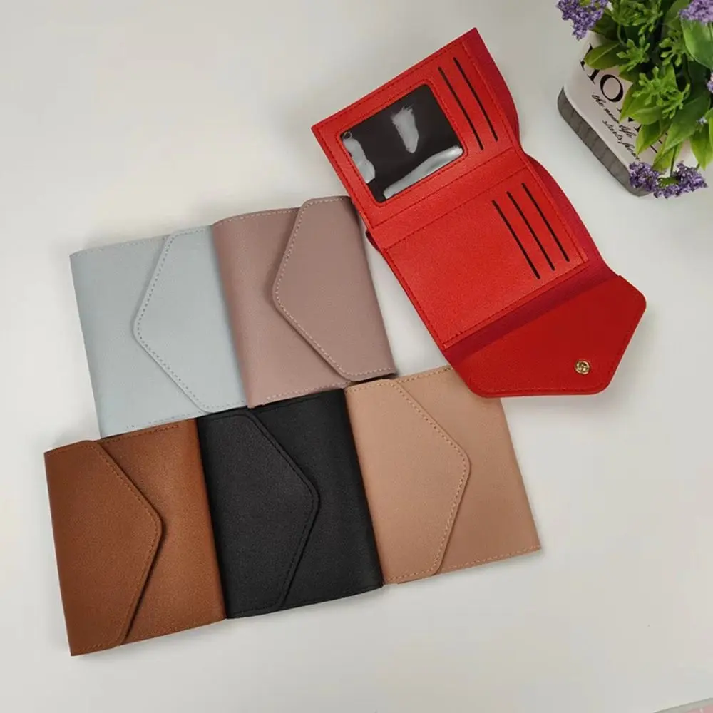ecret Female Leather Short Wallet Multifunction Women Multi-card Purse Card Holder Coin Purse Gifts