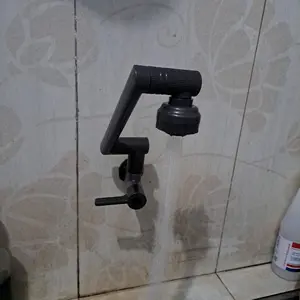 SUS 304 Kran Wastafel Cuci Piring 1/2 Inch / Kran Tembok Fleksibel / Kran Angsa Dinding Dapur / Kran Air Cuci Piring 360° Rotasi tidak mudah karat tidak ada garansi keran dapur