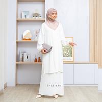 Gambar SHABIYAN-613 Gamis Wanita Dress Putih Muslimah Inner Outer Formal Daily - S dari shabiyan Kota Administrasi Jakarta Selatan 1 Tokopedia
