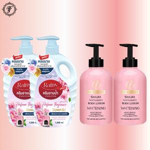 ซื้อ 2 แถม 2-เจลอาบน้ำ ชนิดเจล 1000ml กลิ่นน้ำหอม กลิ่นหอม ติดทนนาน อ่อนโยน ลดการสะสมของแบคทีเรี เซรั่มกันแดด หลายแพ็ค ชุดผลิตภัณฑ์ดูแลร่างกาย สิว ลด แดด กัน