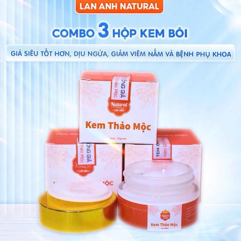  3 Hộp kem bôi thảo mộc - Lan Anh Natural - Sp dịu nhẹ lành tính 