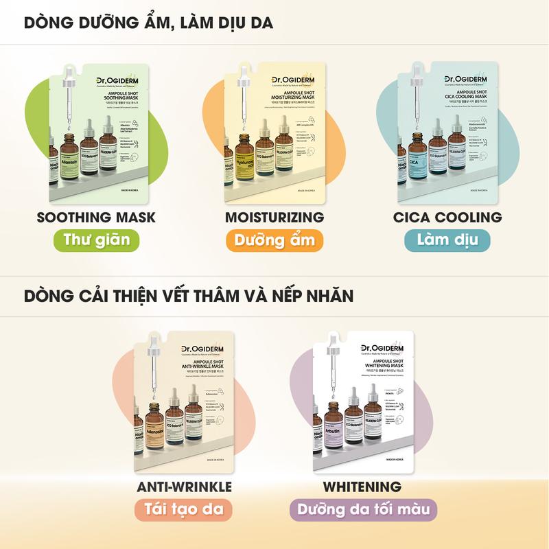 [DEAL ĐỘC QUYỀN] DR OGIDERM COMBO 2 Hộp Mặt Nạ Vải Vi Sợi Ampoule Shot Mask Công Nghệ Chăm Da Thế Hệ Mới Từ Hàn Quốc 30ml 1