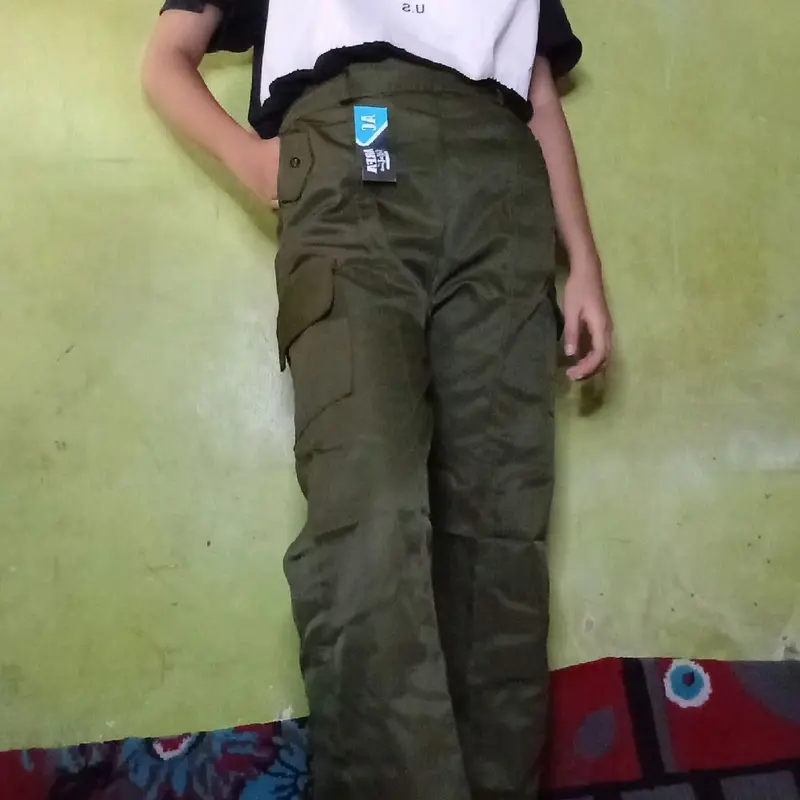 Cargo Ban Wanita Celana Panjang Murah dan Style Kekinian kulot Twill unsex regular 5