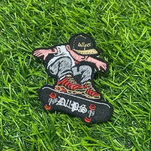 Emblem Patch bordir Gambar SkateBoard Logo - X100
