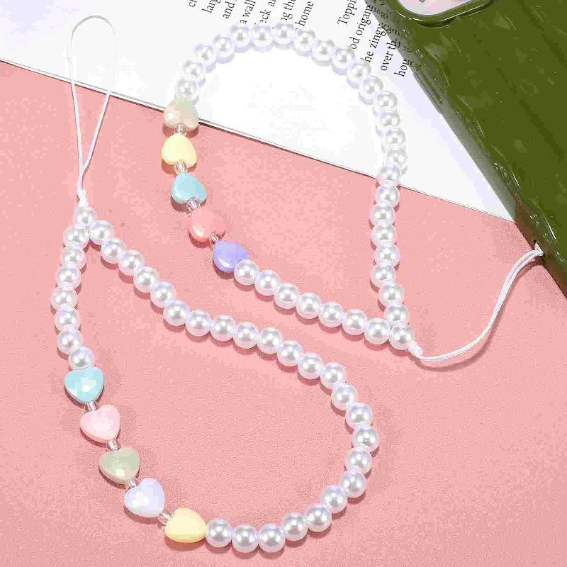 Gantungan HP Manik-Manik love mutiara Lucu simpel | Phone strap mutiara unik