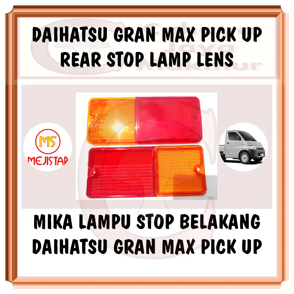 PCS Mika Kaca Lampu Stop Lamp Rem Sein Sen Belakang Daihatsu Gran Max Granmax Pick Up 1.3 1.5