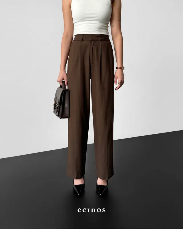 ECINOS - Agape Linen Trousers 2.0 | Celana Wanita | Celana Panjang Highwaist 7