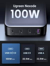 Gambar UGREEN Desktop Charger GAN For Laptop, Macbook, Notebook 4-Port USB + Type C FAST Charging 100W - Desktop GAN 100W dari ASTEROS OFFICIAL Kota Administrasi Jakarta Pusat 2 Tokopedia