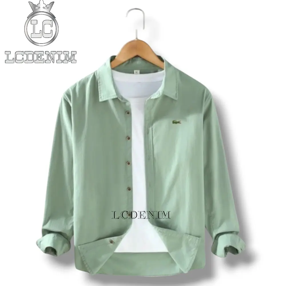 KEMEJA LA SCOTE PRIA KEMEJA LENGAN PANJANG TERBARU KEMEJA DEWASA KEMEJA SLIMFIT KEMEJA POLOS PRIA Twill Formal Katun Kerah Kerja Nyaman Putih Kancing Hitam Casual