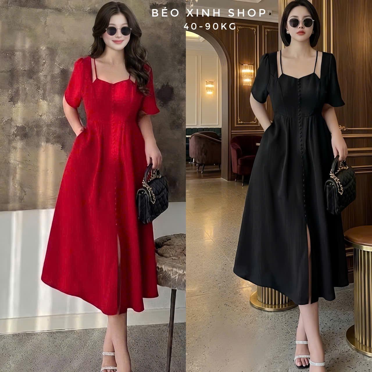 [ Xả Kho] Đầm Thời Trang Bigsize Thiết Kế Siêu Xinh Cho Các Nàng Nữ Cotton - C.1002