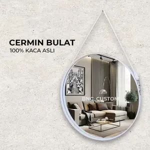Cermin Aesthetic Diameter 30cm /Cermin dinding / Cermin bulat Kaca