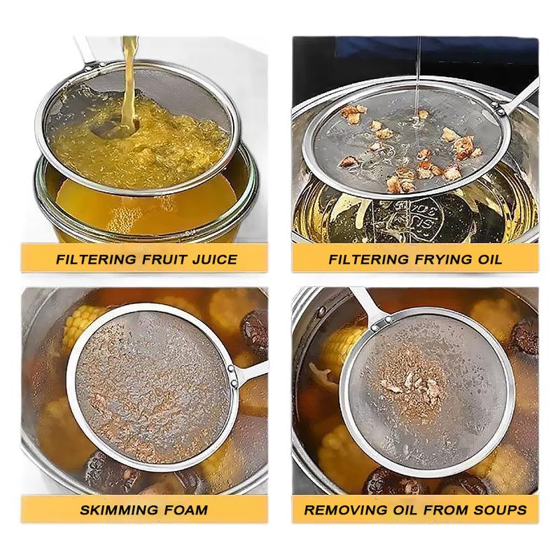 Product Introduction of Thìa Lọc Dầu Lưới Siêu Mịn, Làm Bằng Thép Không Gỉ 304, Cho Nhà Bếp, Rây Tách Dầu Gia Dụng, Với Thiết Kế Chống Bọt, ZQ 2