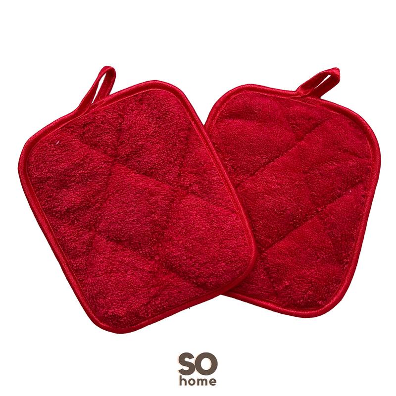 So Home sohome 1 Set 2 Pcs Cempal Anti Panas Oven Mitt 15 x 15 cm Jampel Pegangan Panci 6