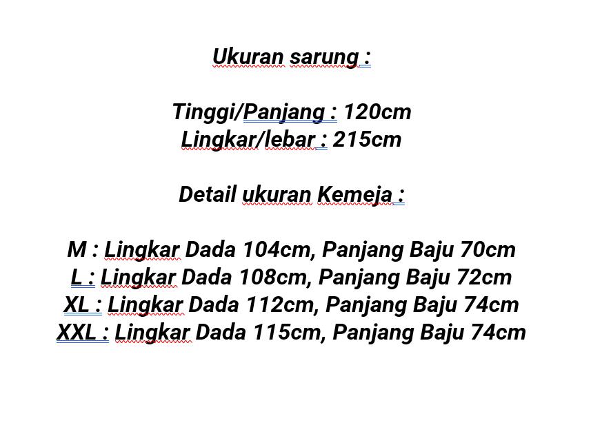 Setelan Sarung Dewasa & Kemeja Motif Batik Pakaian Serbaguna Tampilan Tradisional Elegan Cocok untuk Berbagai Kesempatan