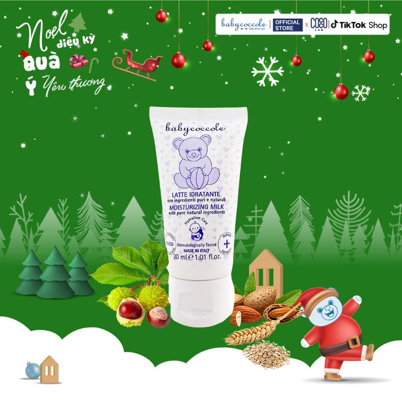 Sữa dưỡng ẩm cho bé Babycoccole 0M+ dưỡng da trẻ em từ sơ sinh chiết xuất hạnh nhân 30ml