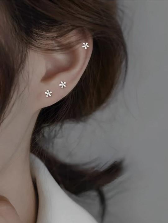 Product Introduction of Anting-anting Bunga Daisy yang Indah Anting-anting Bunga Kecil Perak  Wanita Gadis 1