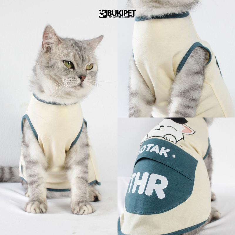 Baju Kucing Aksesoris Hewan Lucu Cowok Cewek - Buki THR Pocket Tank 1