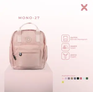 Hytrix [DD27] -  Colour Pop Backpack Water reppelent - Ransel 2in1 Mini Tas Fashion Korea Stylish Kanvas