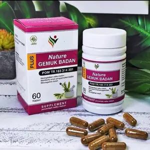 Suplemen makanan nature gemuk badan penambah nafsu makan isi 60 kapsul