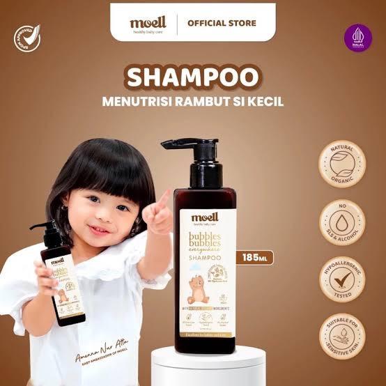Moell Bubbles Everywhere Shampoo 185gr - Shampoo Bayi #Natural Organic calming rub hair lotion 1