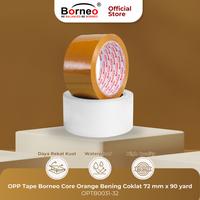 Gambar Borneo OPP Tape Bening Coklat 72 mm x 90 Yard - Bening, Daya Rekat Kuat, Waterproof, High Quality, 45 micron, 4 Roll/Slop, 48 Roll/Box, OPTB0031-32 - Bening dari Borneo Stationery Kota Surabaya 1 Tokopedia