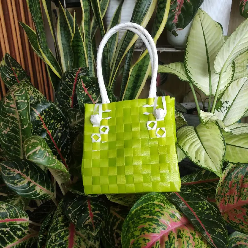 Tas Anyaman Plastik Sovenir Asul Asul - Belanja Harga tertera per 6pc 4