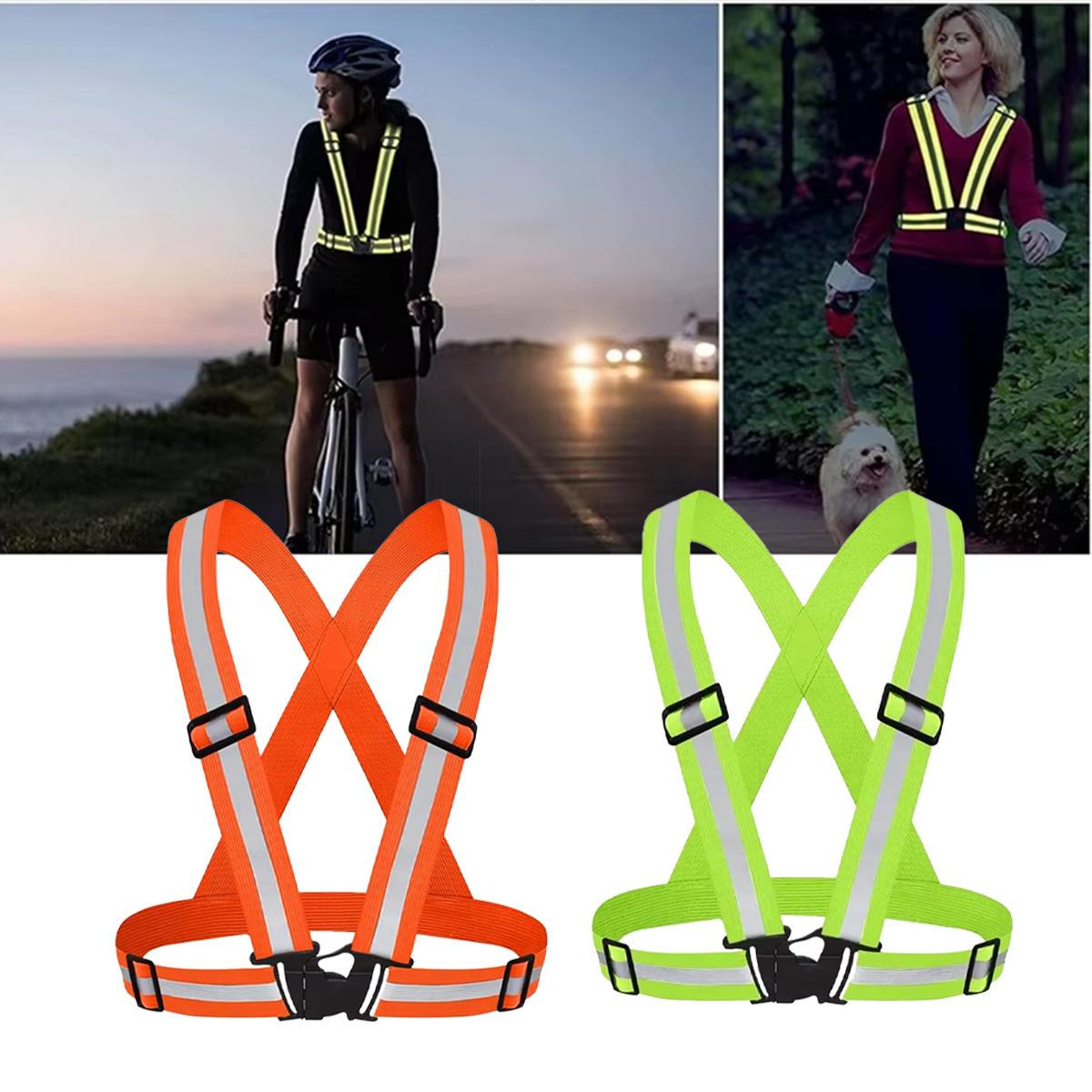 ของมาใหม่！เสื้อกั๊กสะท้อนแสงVest สายรัดยืดหยุ่นได้ เสื้อ safetyจราจรเพื่อความปลอดภัย