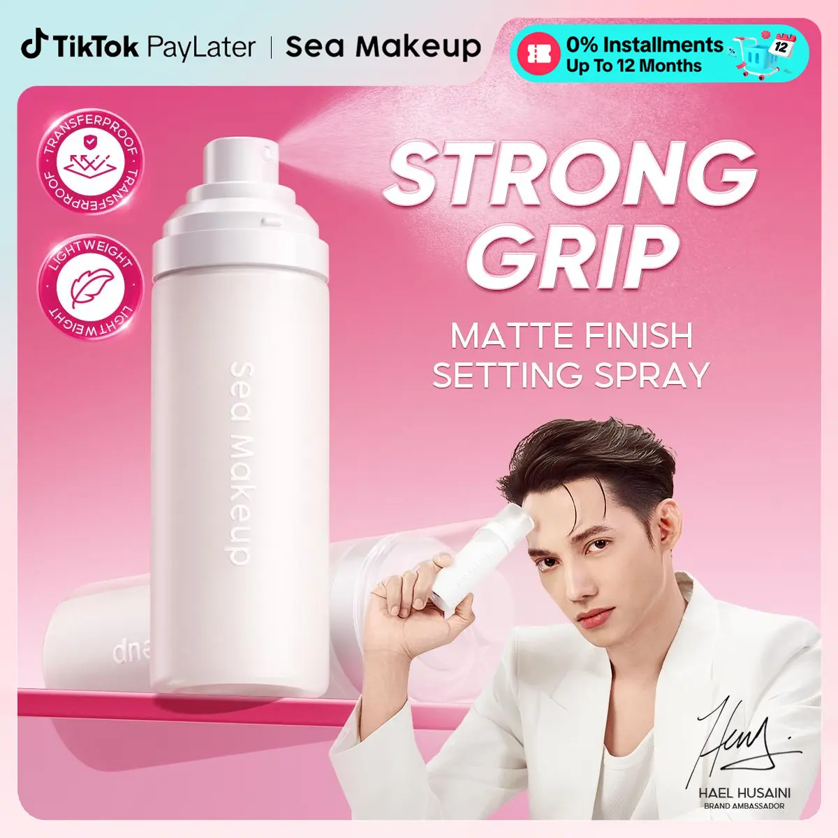 Sea Makeup Lock It Matte Acne Fixing Primer Setting Spray Velvet Matte  Finish Oil Control Long Lasting Transfer-proof  Spray -100ML- Spray Wajah Kalis Air Tidak Mudah Luntur, Kesan Akhir Matte,Spray Primer Tahan Lama