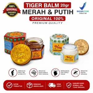 Tiger Balm 20 Gr 100% ORIGINAL (bukan KW) – Balsem Pereda Nyeri Otot, Pegal Linu, Masuk Angin & Sakit Sendi (tersedia parian  MERAH & PUTIH)