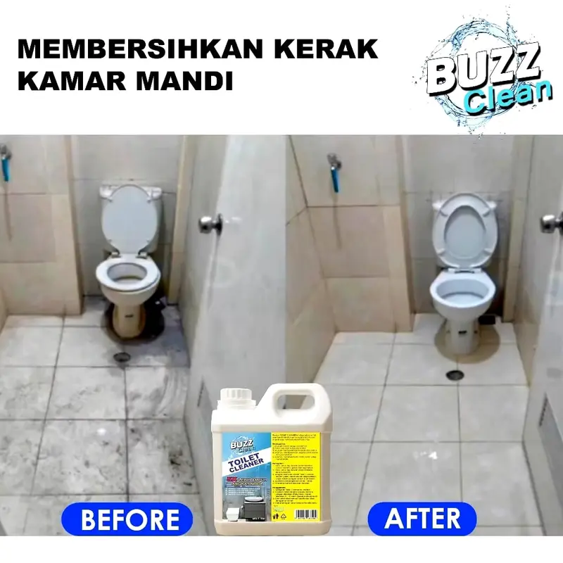 Buzzclean cairan toilet cleaner ajaib pembersih kerak toilet kamar mandi stainless shower peralatan dapur 3