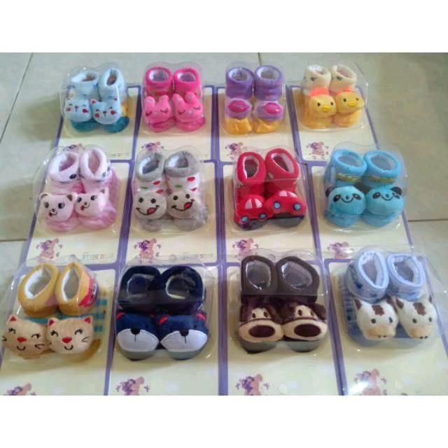 ( 3 pasang ) kaos kaki bayi model sepatu/kaos kaki baby mika 5