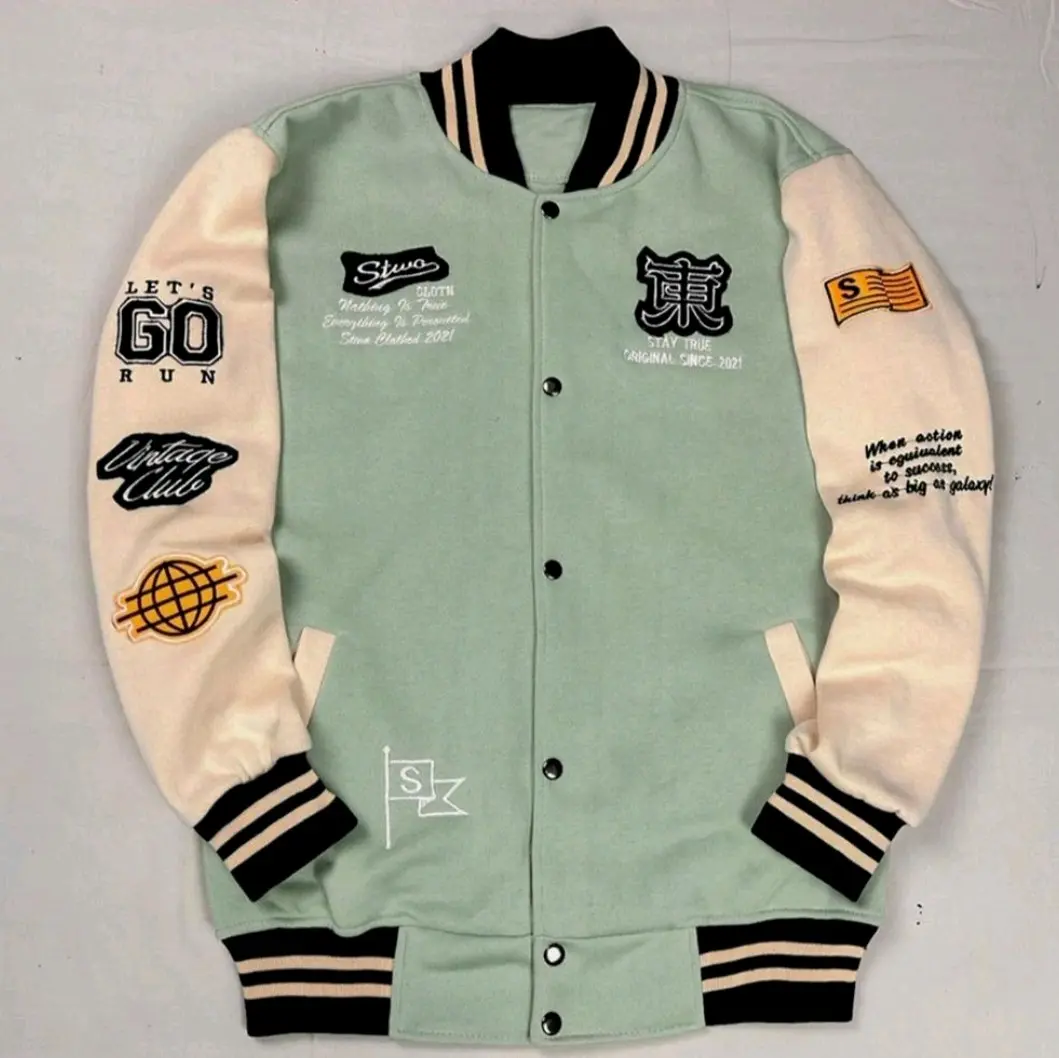 Jaket Varsity Baseball Full Bordir Untuk Pria / Wanita Dewasa Dan Anak Anak - Fashion