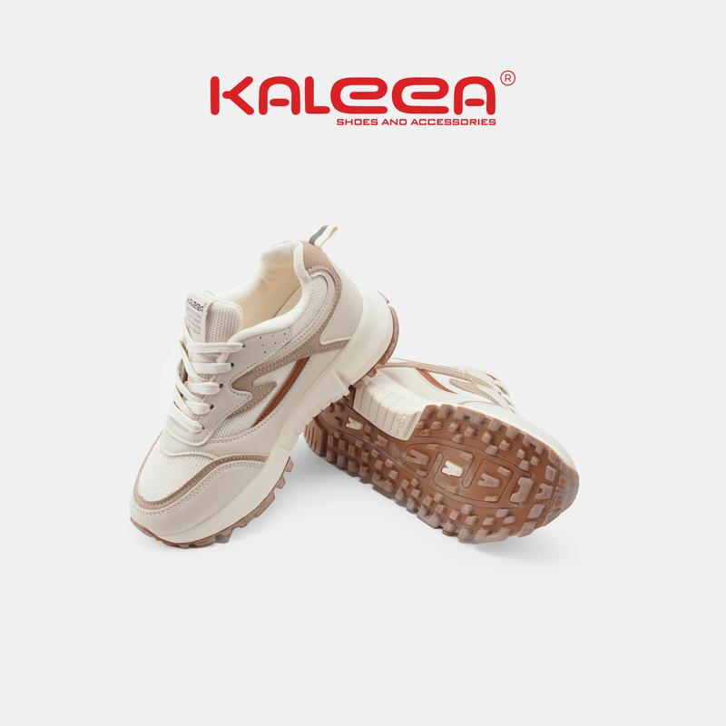 Giày thể thao nữ Kaleea T79 (+1 size) đi bộ tập gym lưới dệt kim sneaker đế cao 3p 3