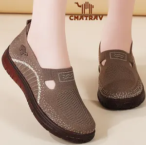 CMATRAV Sepatu Flat Santai Wanita Slip-on Kerja Loafer Sepatu Yoga Fashion Wanita dan Sepatu Jalan Kaki
