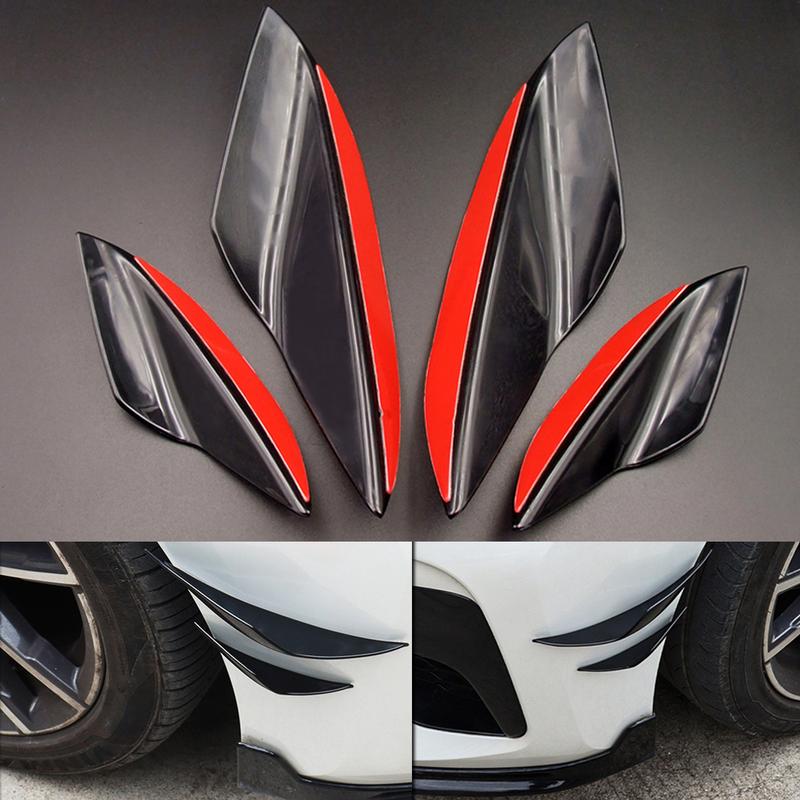 Product Introduction of Universal Car Spoiler Canards Kit Auto Front Bumper Lip Splitter Valence Stickers Body Anti-Collision Diffuser Exterior Soft Rubber Decorative Accessories 28