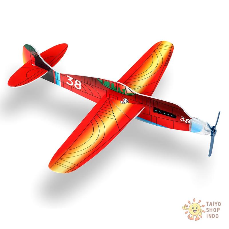 TAIYO Mainan Anak Jadul Pesawat Gabus Busa Flying Gliders Styrofoam Plane 6