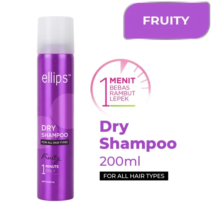 Ellips Hair Dry Shampoo Fruity 200ml - Atasi Rambut Lepek Tanpa Keramas 1