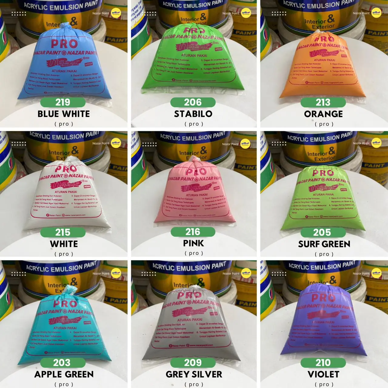 PRO CAT TEMBOK KG AN NAZAR PAINT INTERIOR KUALITAS PRO