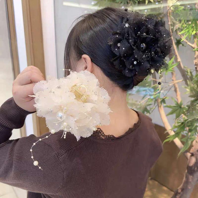  Kẹp Tóc Viền Quyến Rũ Acrylic Thiết Kế Hoa Mẫu Đơn Phù Hợp Với Mọi Mùa 