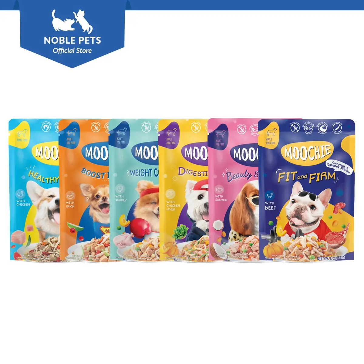 Moochie Superfood Selection Dog Food - Complete & Balanced Nutrition 85g