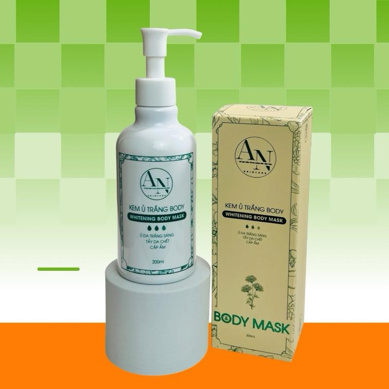 Mua 1 tặng 1 Kem ủ trắng body AN SKINCARE cấp ẩm dưỡng sáng Tẩy TBC 200ml Body Mask