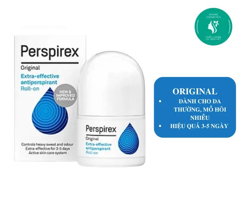   P  Perspirex Original Lăn Khử Mùi và Ngăn Mồ Hôi 20ml Dành cho da thường đổ nhiều mồ hôi của cả nam và nữCVBJK 
