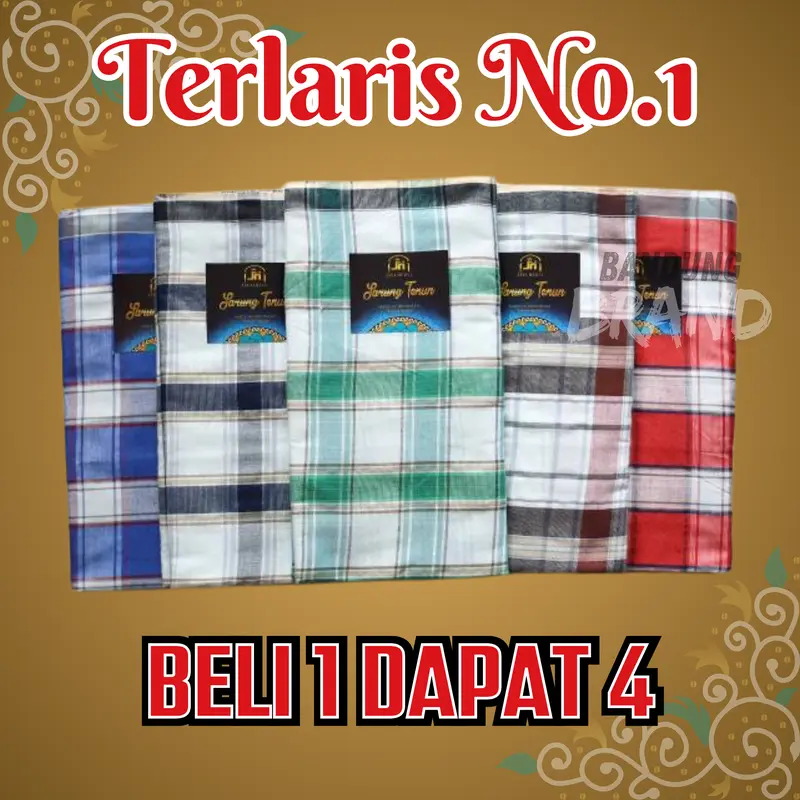 Terlaris No. 1 Sarung Tenun Motif Beli 1 Dapat 4 COD GRATIS ONGKIR Muslim Nyaman 4