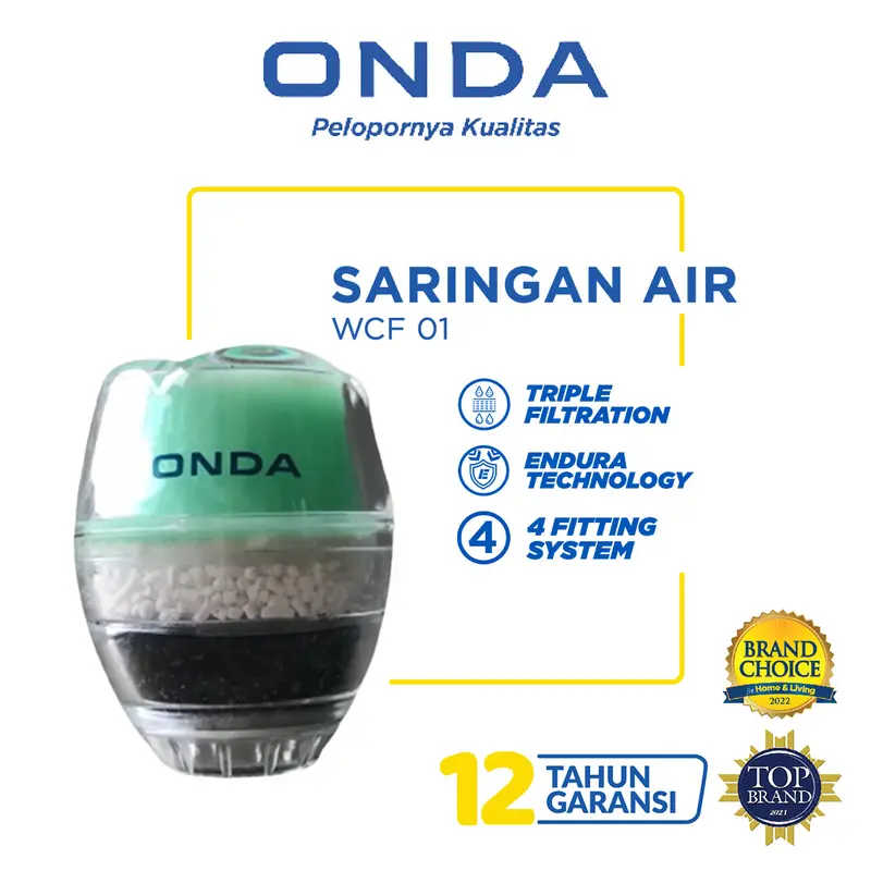 ONDA Saringan Kran Air Dapur 3 Lapisan Penyaring dan Anti Serangga & Bau WCF 01 0
