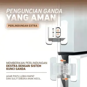 Kunci Pengaman Pintu Kulkas / Alat Penutup Pengunci Pintu Kulkas Laci Safety Lock