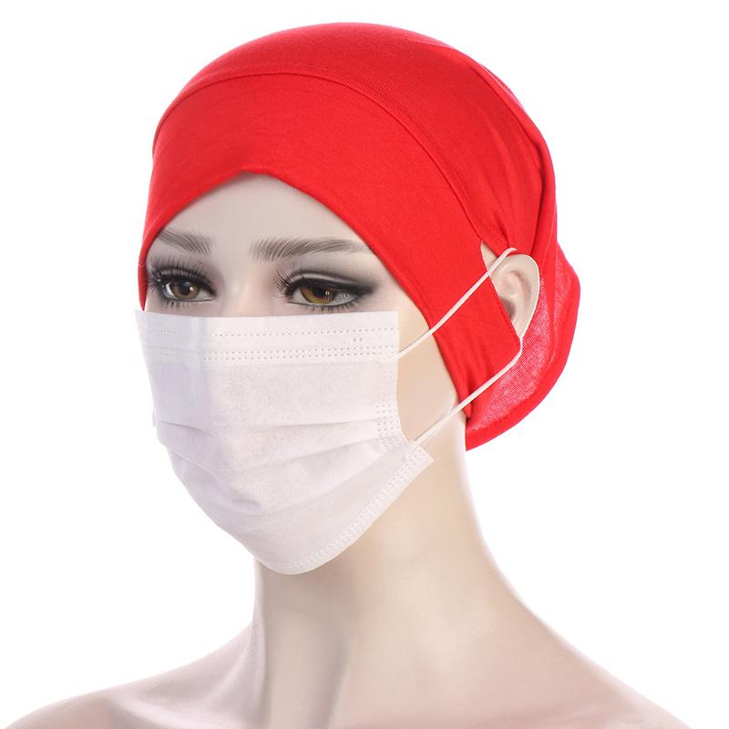 Product Introduction of Mũ Turban cho phụ nữ, có thể co giãn, Mũ trùm đầu bên trong, có xỏ lỗ tai, không bao gồm mặt nạ 20