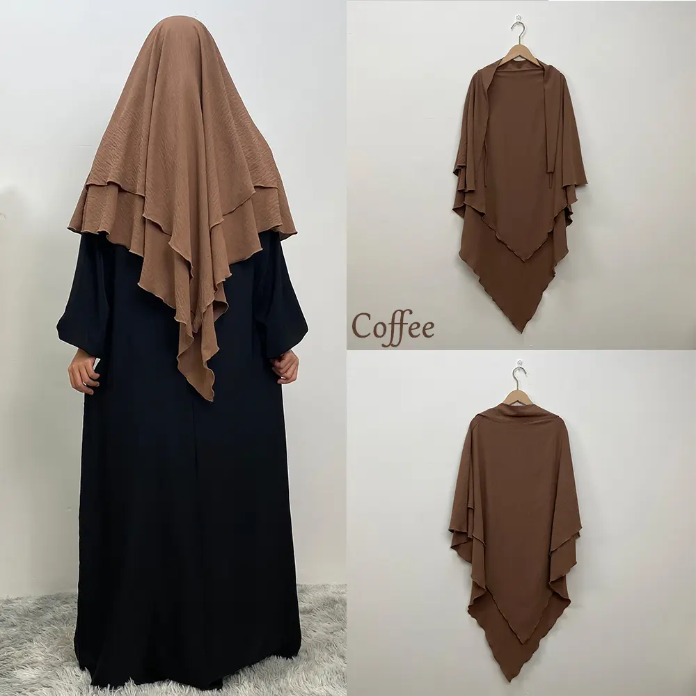 2307# Crepe Khimar Scarves Fashion Muslim white autumn