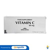Gambar VITAMIN C KIMIA FARMA 50 MG BOX 100 TABLET dari Apotek Abid Farma By GoApotik Kota Bekasi 1 Tokopedia