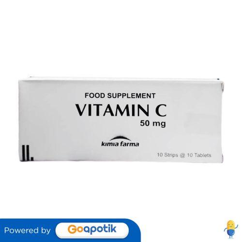 Gambar VITAMIN C KIMIA FARMA 50 MG BOX 100 TABLET dari Apotek Abid Farma By GoApotik Kota Bekasi Tokopedia